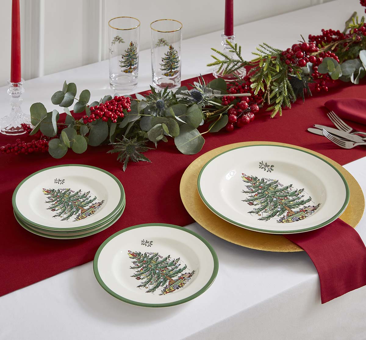 Christmas Tree Bread & Butter Plate image number null